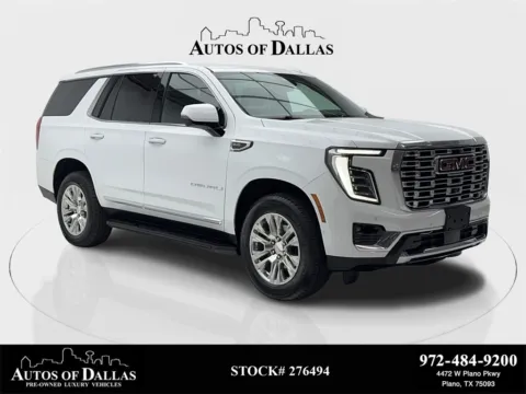 White 2025 GMC Yukon Denali NAV,CAM,HTD STS,BLIND SPOT,3RD ROW for sale in Plano, TX