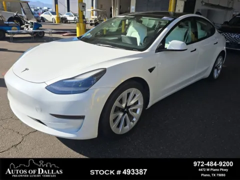 White 2023 Tesla Model 3 NAV,CAM,PANO,HTD STS,BLIND SPOT,19" WLS for sale in Plano, TX