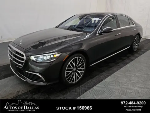 Black 2022 Mercedes-Benz S-Class S 500 NAV,CAM,PANO,CLMT STS,BLIND SPOT,20" WLS for sale in Plano, TX
