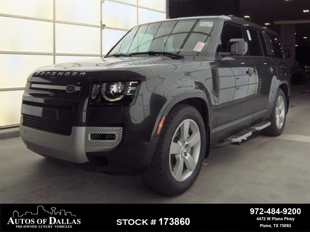Gray 2023 Land Rover Defender 130 First Edition NAV,CAM,PANO,HTD STS,BLIND SPOT for sale in Plano, TX
