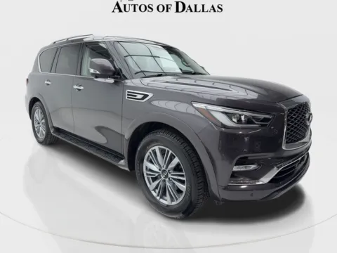 Photos of 2024 INFINITI QX80 LUXE NAV,CAM,SUNROOF,HTD STS,BLIND SPOT,3RD ROW for sale in Plano, TX at Autos of Dallas - Plano