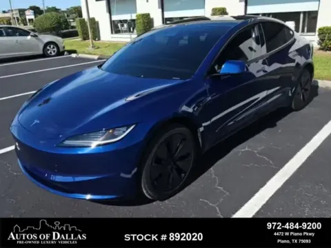 Blue 2025 Tesla Model 3 NAV,CAM,PANO,HTD STS,BLIND SPOT,18" WLS for sale in Plano, TX