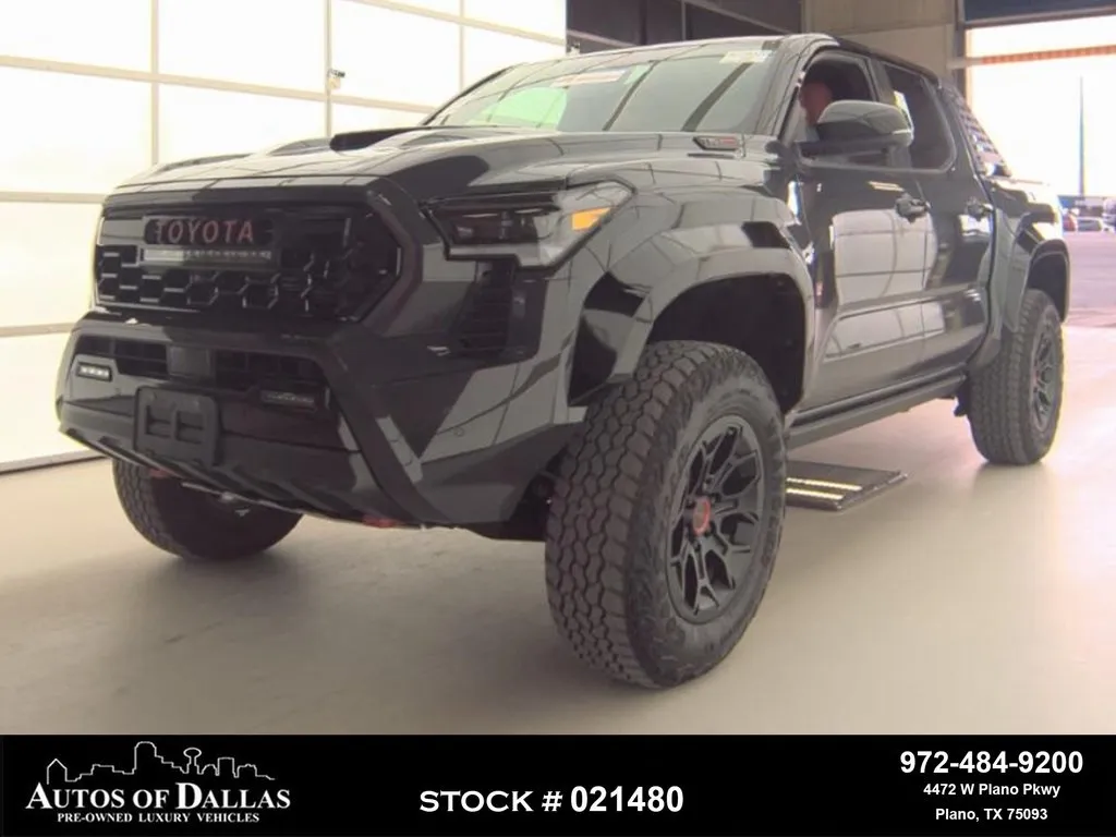 Black 2025 Toyota Tacoma Hybrid TRD Sport NAV,CAM,SUNROOF,CLMT STS,BLIND SPOT,HEAD for sale in Plano, TX