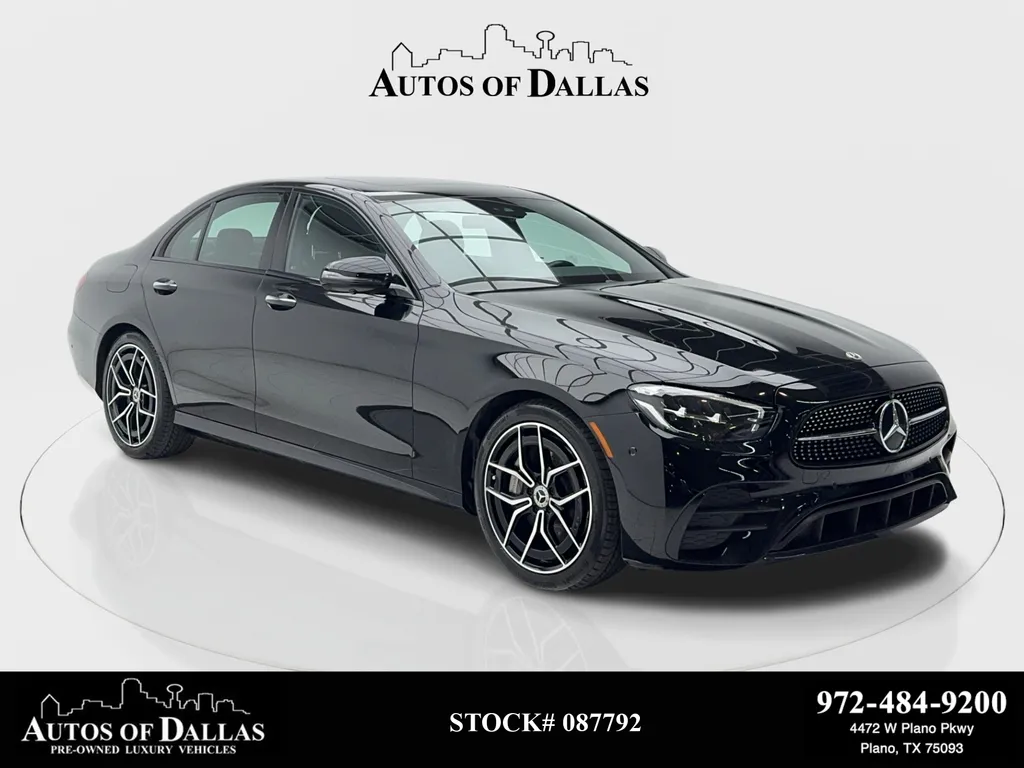 Black 2022 Mercedes-Benz E-Class E 350 AMG SPORT,NAV,CAM,SUNROOF,HTD STS,BLIND SPOT for sale in Plano, TX