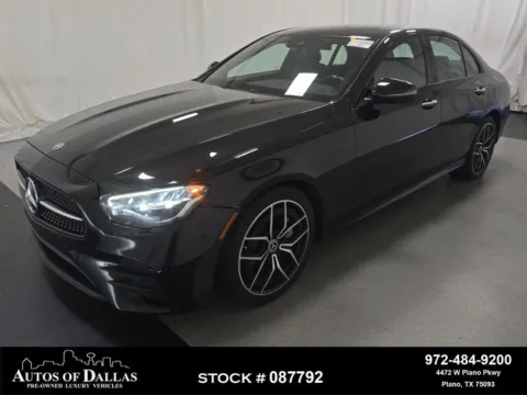 Black 2022 Mercedes-Benz E-Class E 350 AMG SPORT,NAV,CAM,SUNROOF,HTD STS,BLIND SPOT for sale in Plano, TX