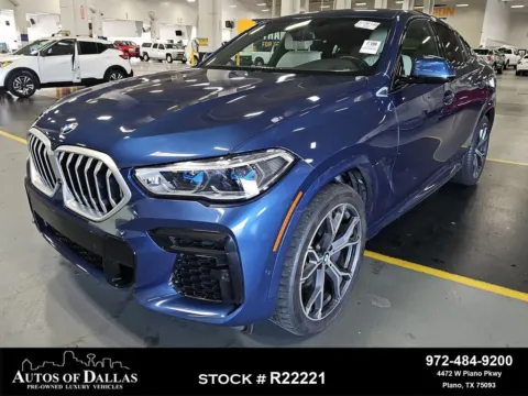 Blue 2023 BMW X6 xDrive40i M SPORT,NAV,CAM,PANO,CLMT STS,HEADS UP for sale in Plano, TX