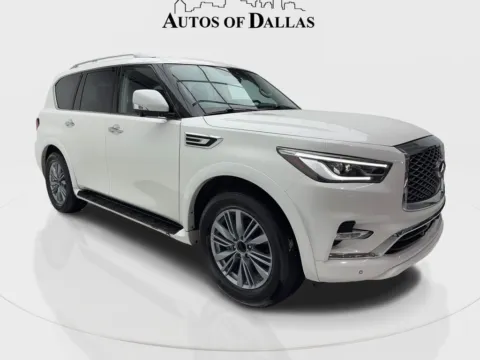 Photos of 2024 INFINITI QX80 LUXE NAV,CAM,SUNROOF,HTD STS,BLIND SPOT,3RD ROW for sale in Plano, TX at Autos of Dallas - Plano