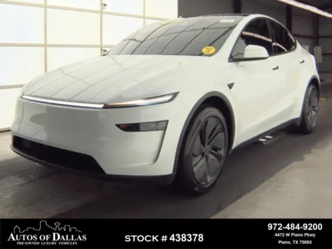 White 2026 Tesla Model Y Long Range NAV,CAM,PANO,CLMT STS,BLIND SPOT for sale in Plano, TX