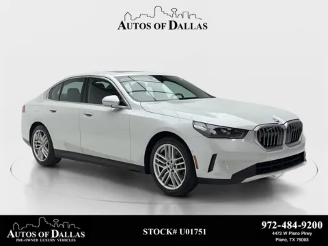 White 2025 BMW 5 Series 530i SPORT LINE,NAV,CAM,SUNROOF,HTD STS,HEADS UP for sale in Plano, TX