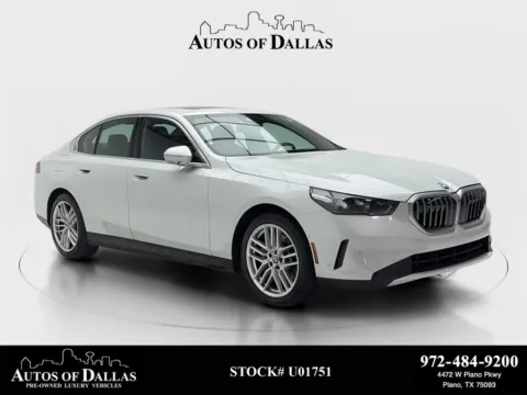 White 2025 BMW 5 Series 530i SPORT LINE,NAV,CAM,SUNROOF,HTD STS,HEADS UP for sale in Plano, TX