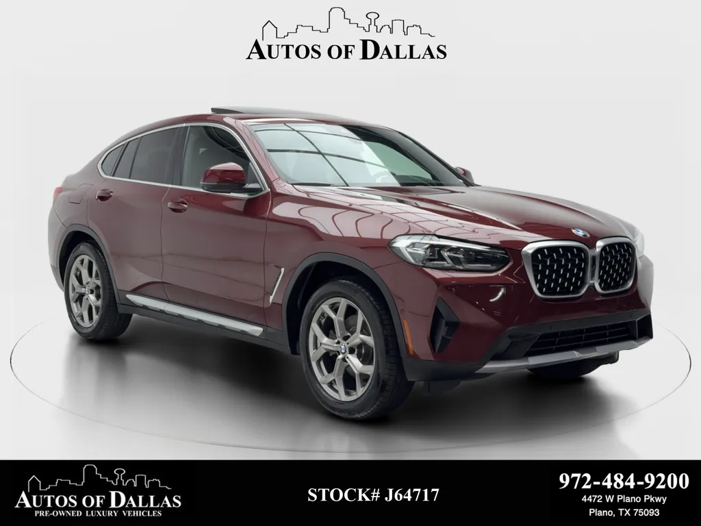 Red 2022 BMW X4 xDrive30i X LINE,NAV,CAM,PANO,HTD STS,BLIND SPOT for sale in Plano, TX