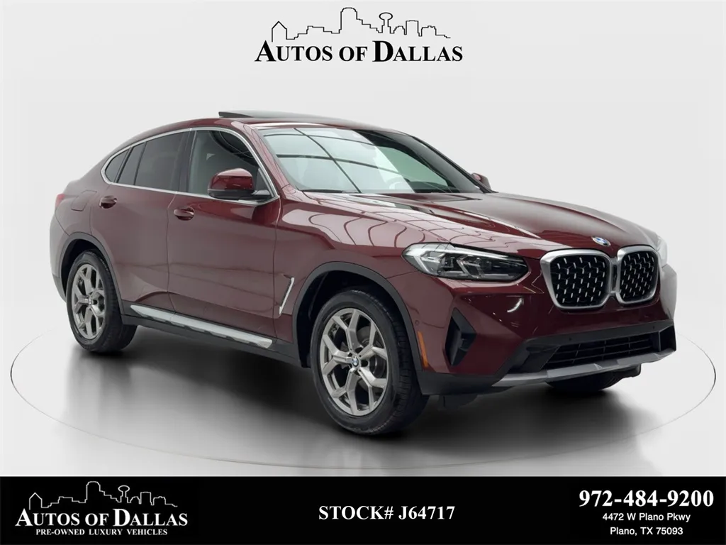 Red 2022 BMW X4 xDrive30i X LINE,NAV,CAM,PANO,HTD STS,BLIND SPOT for sale in Plano, TX