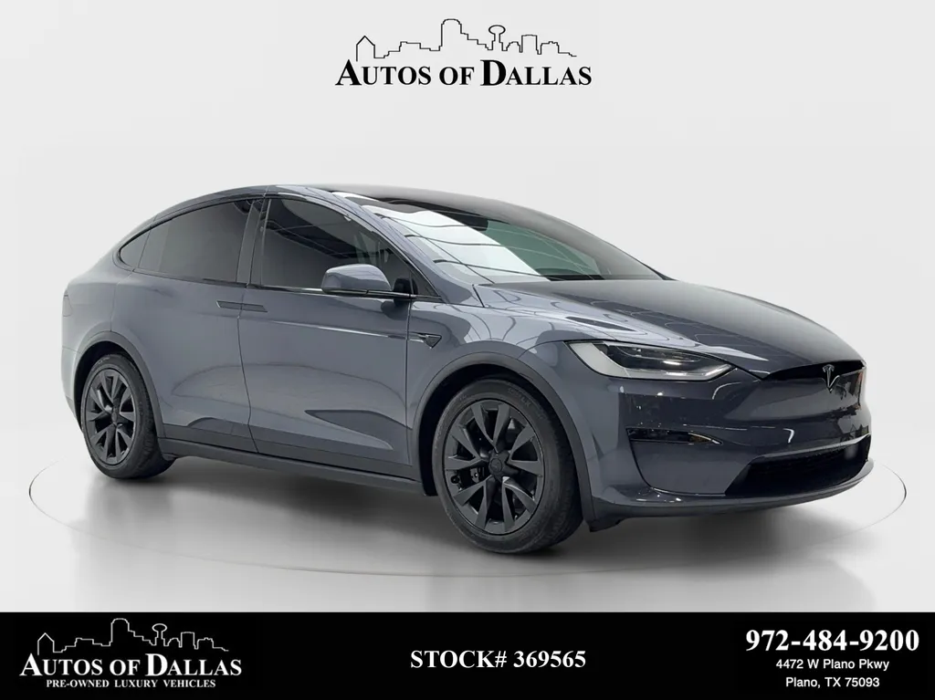 Gray 2023 Tesla Model X NAV,CAM,PANO,CLMT STS,BLIND SPOT,20" WLS for sale in Plano, TX