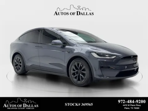 Gray 2023 Tesla Model X NAV,CAM,PANO,CLMT STS,BLIND SPOT,20" WLS for sale in Plano, TX