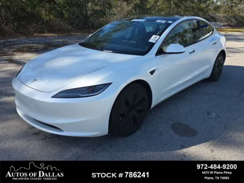 White 2024 Tesla Model 3 NAV,CAM,PANO,HTD STS,BLIND SPOT,18" WLS for sale in Plano, TX
