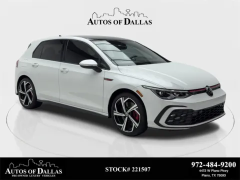 White 2024 Volkswagen Golf GTI 2.0T SE NAV,CAM,PANO,HTD STS,BLIND SPOT for sale in Plano, TX