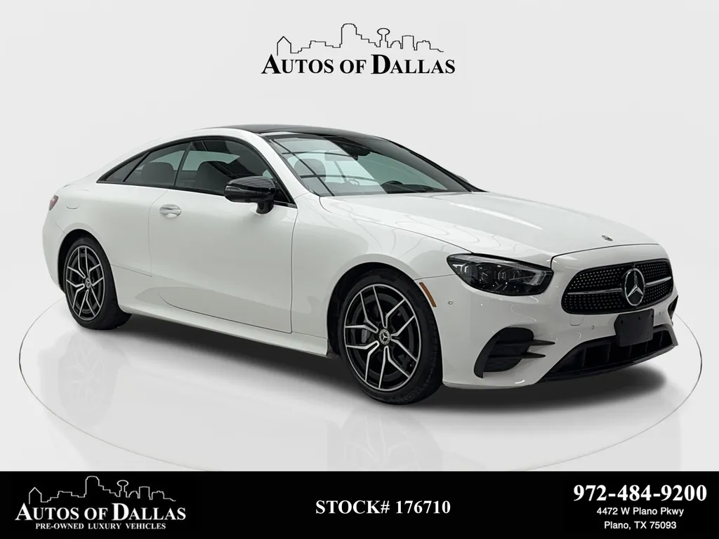 Black 2022 Mercedes-Benz E-Class E 450 Coupe AMG NIGHT PKG,NAV,CAM,PANO,HEADS UP for sale in Plano, TX