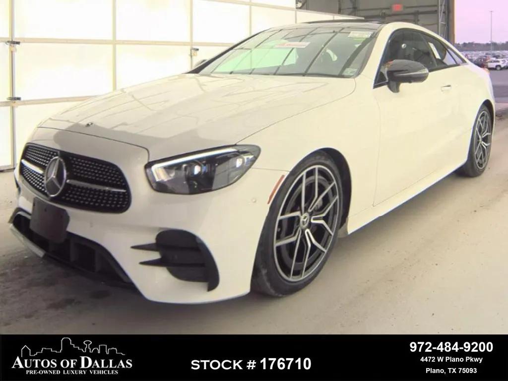 Black 2022 Mercedes-Benz E-Class E 450 Coupe AMG NIGHT PKG,NAV,CAM,PANO,HEADS UP for sale in Plano, TX