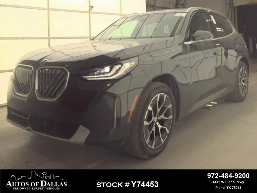 White 2025 BMW X3 30 xDrive X LINE,NAV,CAM,PANO,BLIND SPOT,HEADS UP for sale in Plano, TX