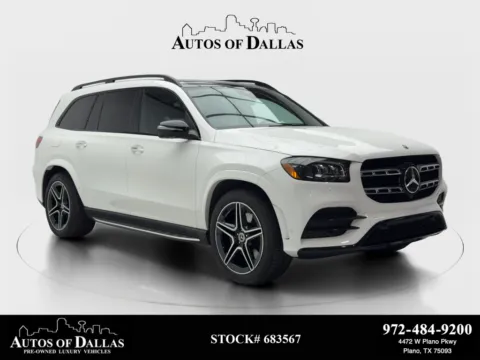 Black 2022 Mercedes-Benz GLS 450 AMG NIGHT PKG,NAV,CAM,PANO,CLMT STS,3RD RO for sale in Plano, TX