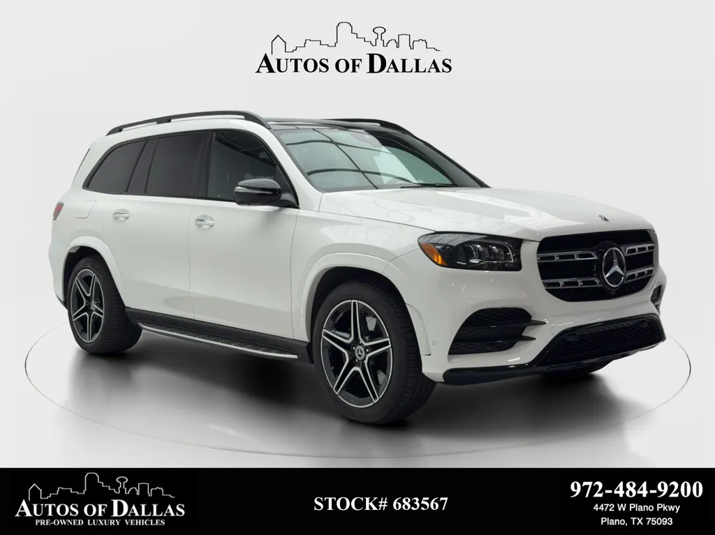 Black 2022 Mercedes-Benz GLS 450 AMG NIGHT PKG,NAV,CAM,PANO,CLMT STS,3RD RO for sale in Plano, TX