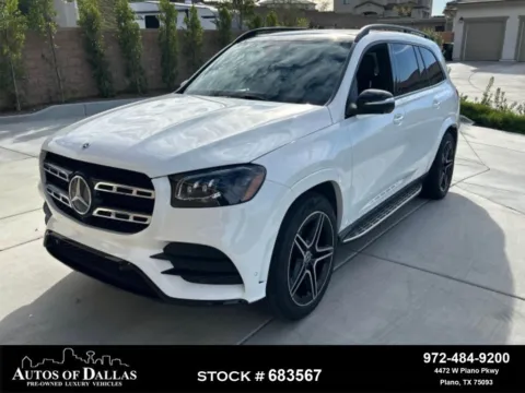 Black 2022 Mercedes-Benz GLS 450 AMG NIGHT PKG,NAV,CAM,PANO,CLMT STS,3RD RO for sale in Plano, TX