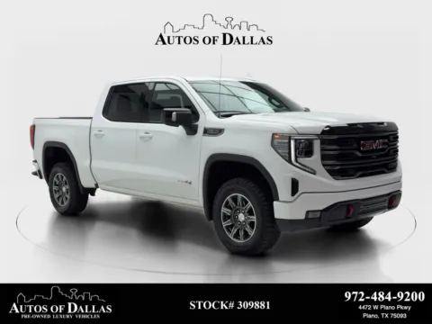 White 2025 GMC Sierra 1500 AT4 NAV,CAM,CLMT STS,BLIND SPOT,18" WLS for sale in Plano, TX