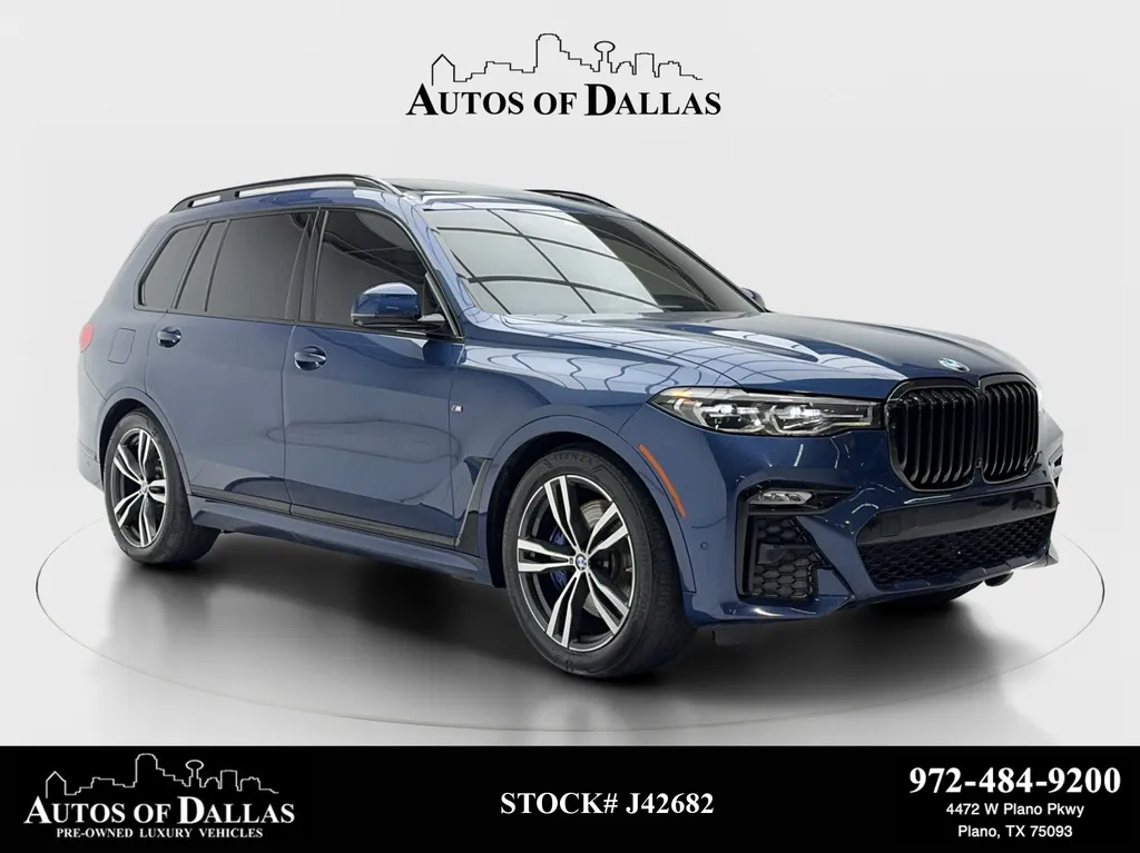 Blue 2022 BMW X7 xDrive40i M SPORT,LUX STS,HEADS UP,MASSAGE STS,3RD for sale in Plano, TX