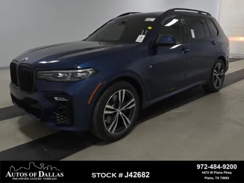 Blue 2022 BMW X7 xDrive40i M SPORT,LUX STS,HEADS UP,MASSAGE STS,3RD for sale in Plano, TX