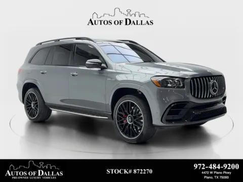 Gray 2023 Mercedes-Benz GLS 63 AMG NIGHT PKG,23" WLS,HEADS UP,3RD ROW for sale in Plano, TX