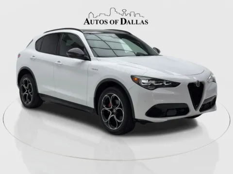 White 2024 Alfa Romeo Stelvio Veloce NAV,CAM,PANO,HTD STS,BLIND SPOT for sale in Plano, TX