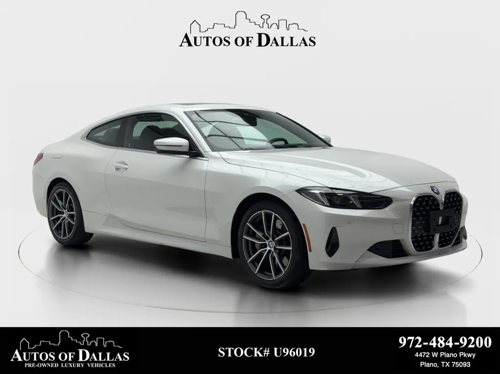 White 2026 BMW 4 Series 430i xDrive SPORT LINE,NAV,CAM,SUNROOF,BLIND SPOT for sale in Plano, TX