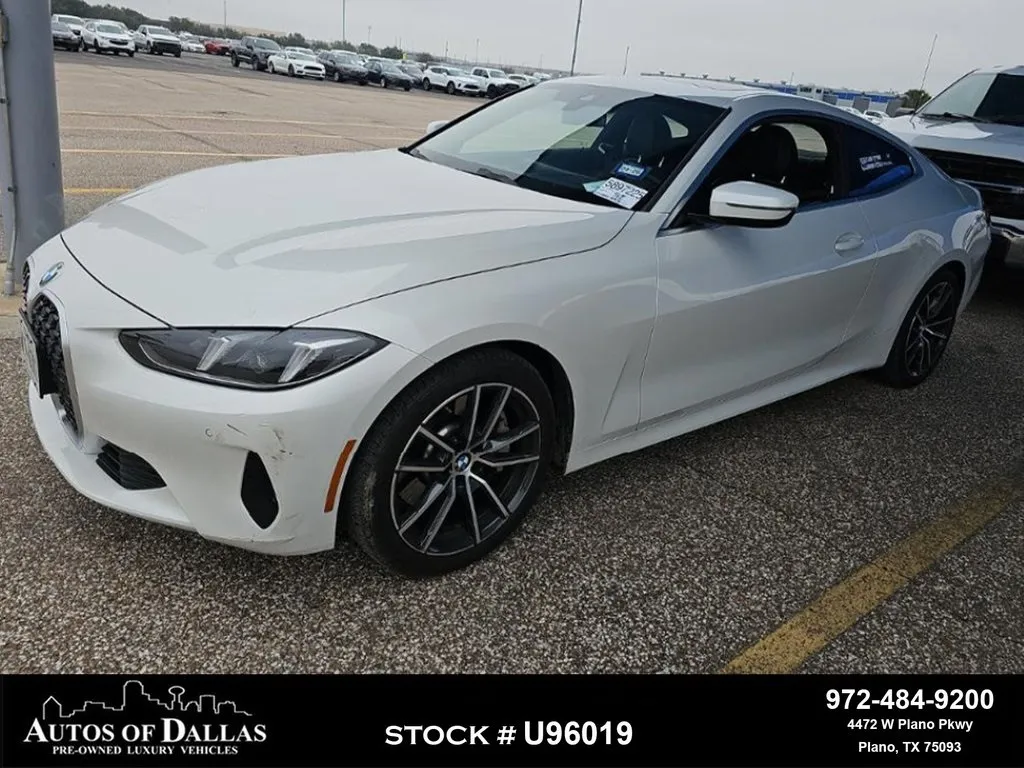 White 2026 BMW 4 Series 430i xDrive SPORT LINE,NAV,CAM,SUNROOF,BLIND SPOT for sale in Plano, TX