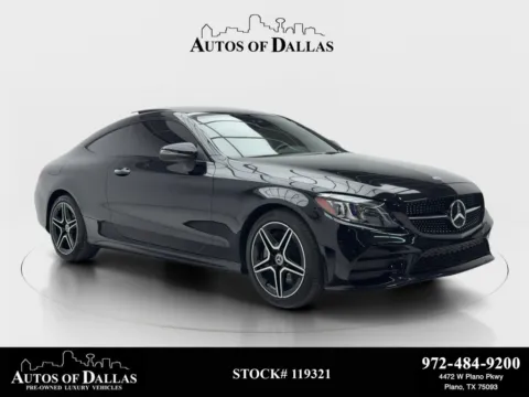 Black 2023 Mercedes-Benz C-Class C 300 Coupe AMG NIGHT PKG,NAV,CAM,PANO,BLIND SPOT for sale in Plano, TX