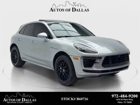 Silver 2021 Porsche Macan Turbo NAV,CAM,PANO,CLMT STS,20" WHLS for sale in Plano, TX