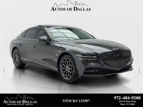 Gray 2022 Genesis G80 2.5T NAV,CAM,PANO,CLMT STS,BLIND SPOT for sale in Plano, TX