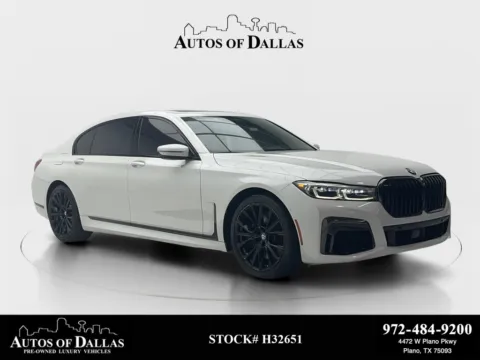 White 2022 BMW 7 Series 750i xDrive M SPORT,NAV,CAM,PANO,CLMT STS,20" M WL for sale in Plano, TX