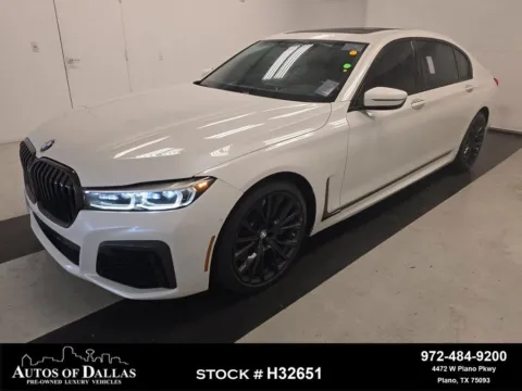 White 2022 BMW 7 Series 750i xDrive M SPORT,NAV,CAM,PANO,CLMT STS,20" M WL for sale in Plano, TX