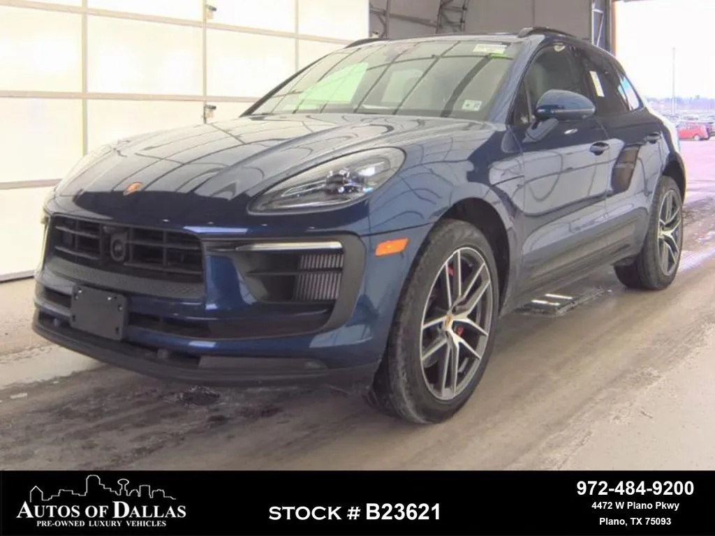 Gray 2022 Porsche Macan S NAV,CAM,PANO,CLMT STS,BLIND SPOIT,20" WLS for sale in Plano, TX