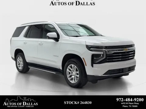 White 2025 Chevrolet Tahoe LT NAV,CAM,HTD STS,BLIND SPOT,3RD ROW for sale in Plano, TX