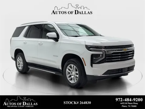 White 2025 Chevrolet Tahoe LT NAV,CAM,HTD STS,BLIND SPOT,3RD ROW for sale in Plano, TX
