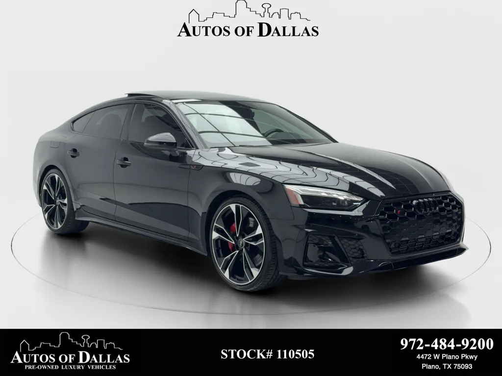 Black 2024 Audi S5 Sportback Premium Plus CAM,PANO,HTD STS,BLIND SPOT,20" WLS for sale in Plano, TX