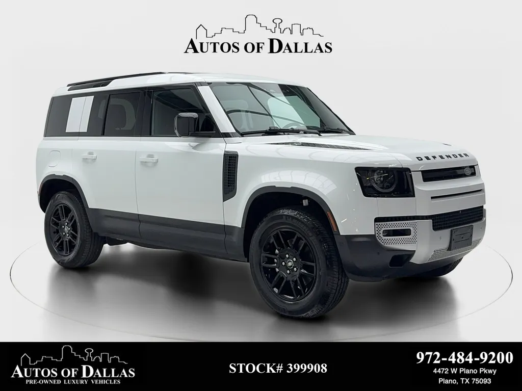 White 2025 Land Rover Defender 110 S NAV,CAM,PANO,HTD STS,BLIND SPOT,20" WLS for sale in Plano, TX