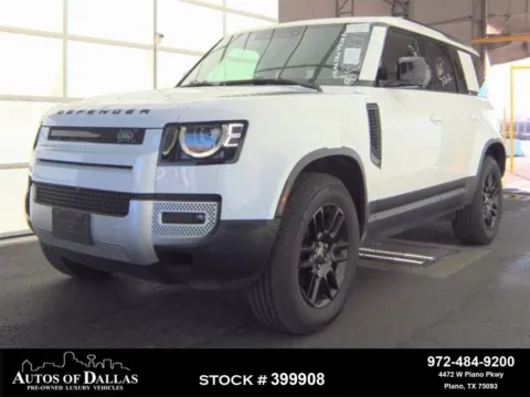 White 2025 Land Rover Defender 110 S NAV,CAM,PANO,HTD STS,BLIND SPOT,20" WLS for sale in Plano, TX