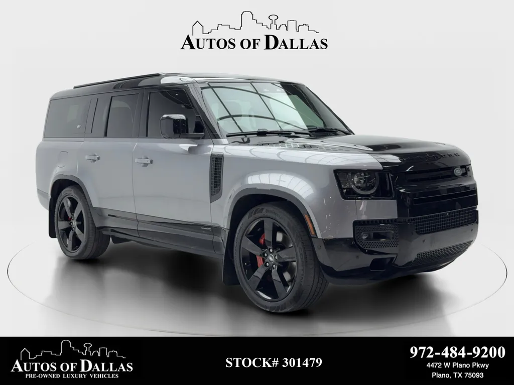 Gray 2024 Land Rover Defender 130 X NAV,CAM,PANO,CLMT STS,HEADS UP,3RD ROW for sale in Plano, TX