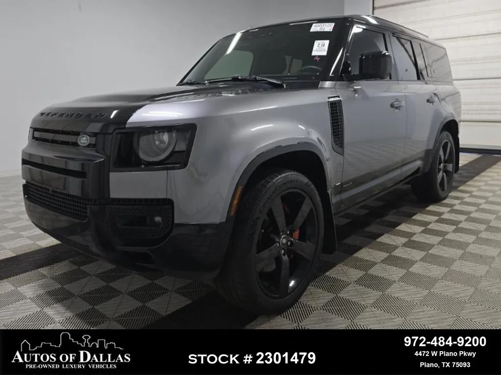 Gray 2024 Land Rover Defender 130 X NAV,CAM,PANO,CLMT STS,HEADS UP,3RD ROW for sale in Plano, TX