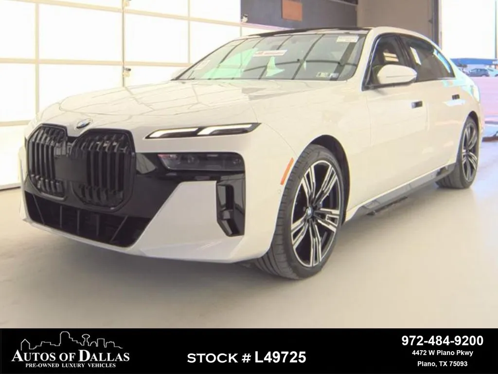White 2023 BMW 7 Series 760i xDrive M SPORT,NAV,CAM,PANO,HEADS UP for sale in Plano, TX