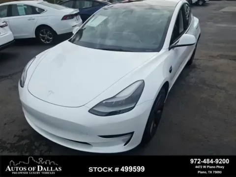 White 2023 Tesla Model 3 NAV,CAM,PANO,HTD STS,BLIND SPOT for sale in Plano, TX