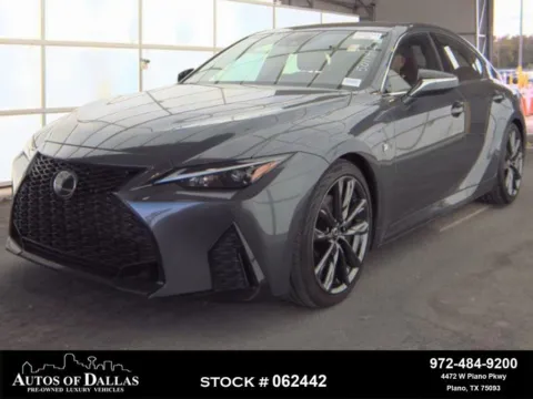 Gray 2023 Lexus IS 350 F SPORT CAM,SUNROOF,CLMT STS,BLIND SPOT for sale in Plano, TX