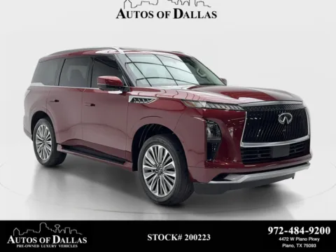 Gray 2025 INFINITI QX80 LUXE NAV,CAM,SUNROOF,HTD STS,HEADS UP,3RD ROW for sale in Plano, TX
